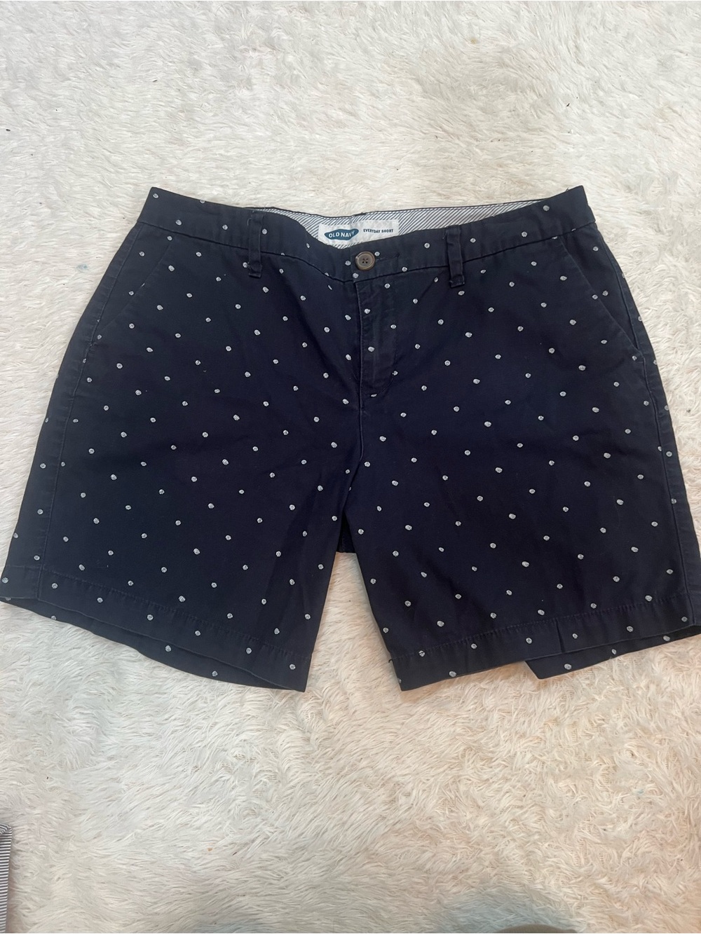 Old Navy Navy Shorts with White Dot Print